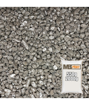 Dekorační písek 2-5mm (Perleť stříbrná)